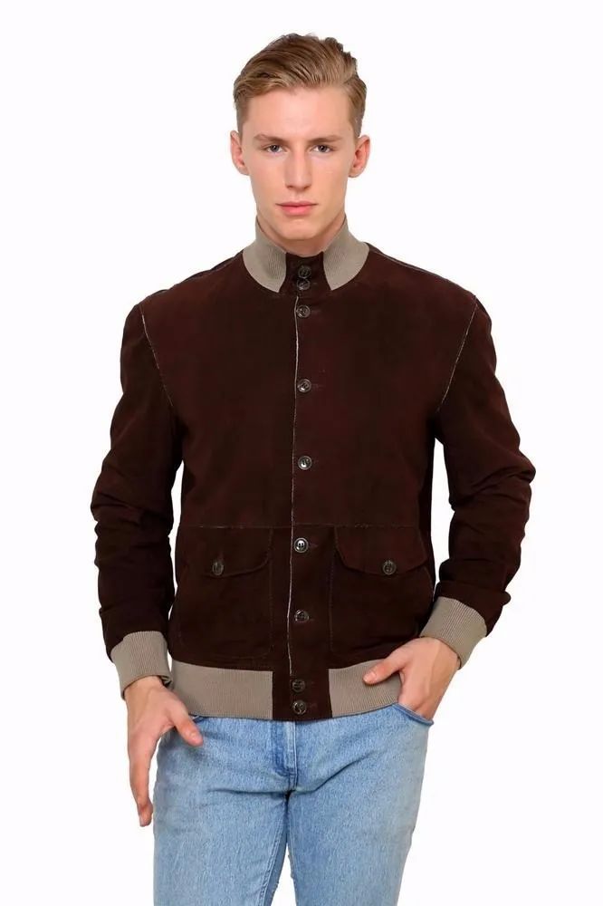 Goat Suede Polo Leather Jacket