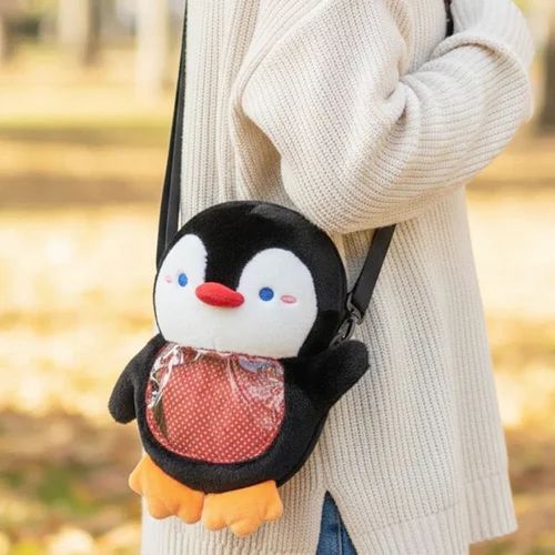Unisex Apple Gugu Penguin Plush Sling Bag TM0160, Polyester