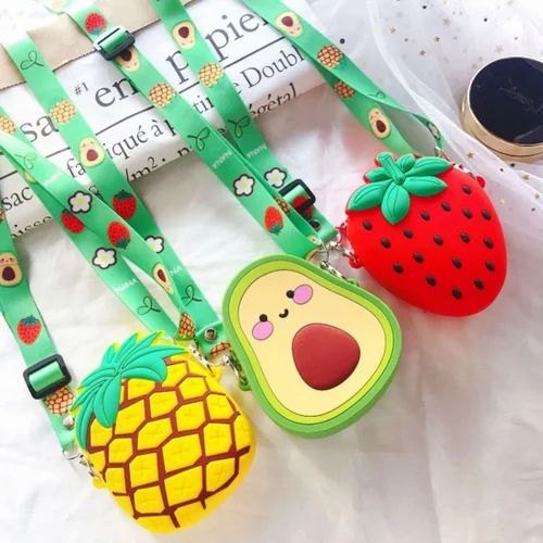 Silicon Printed Kids fruit sling bag