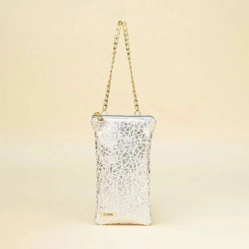 Cara Ladies Modern Link Mobile Sling Bag, Material: PU Leather