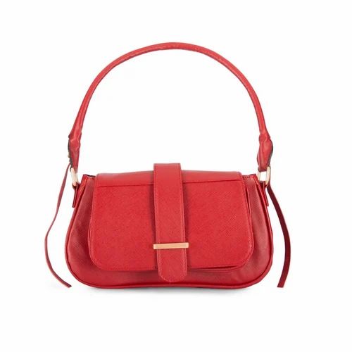 Classic Red Raven Baguette Perfect For Women & Girls, Material: Pu Leather