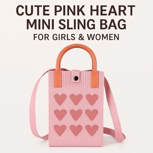 Crossbody Cute Mini Sling Bag for Girls & Women, Material: Polyester