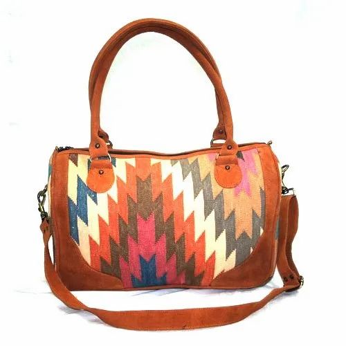 Kilim Hand Bags, Material: Leather