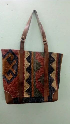 Mankha Multicolor Kilim Bag, Size: 18x16X3inch