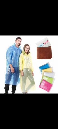 Unisex XL Rain Card Pocket Raincoat