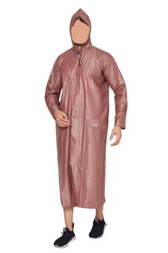 PVC Plain Kids Hooded Long Raincoats