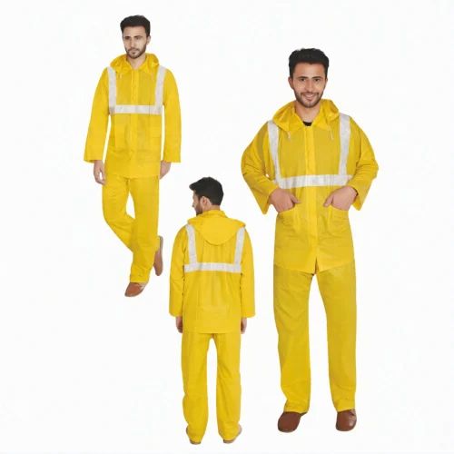 Heavy Duty PVC Raincoat with Reflective Tape