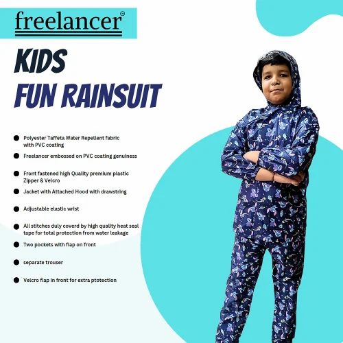 5 Year Freelancer Kids Fun Raincoat, Polyester