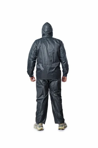L Size Black Duckback Rain Suit, Polyester