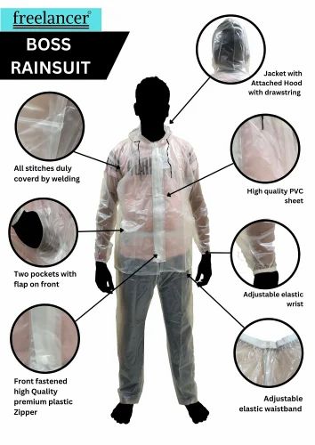 L Size Freelancer PVC Raincoats And Rainsuits