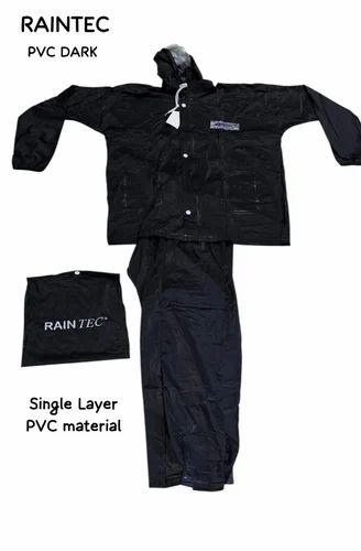 Unisex Raintec PVC DARK single layer Raincoat