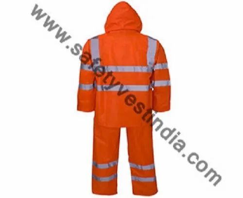 PVC Coated Unisex WarnMat502 Reflective Rain Suit, Size: Free Size