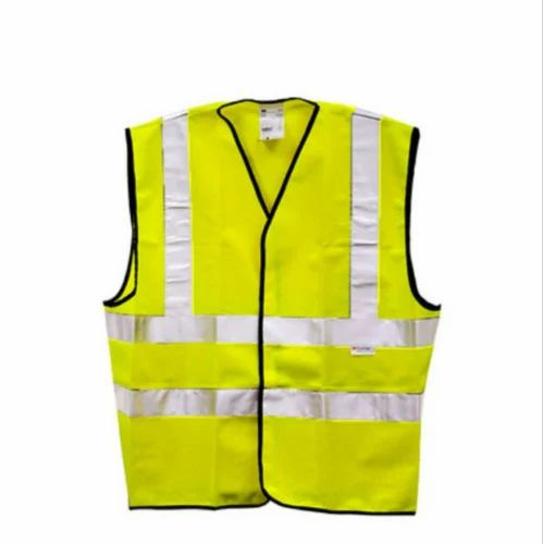 Nylon Green Traffic Safety Vest, For Construction