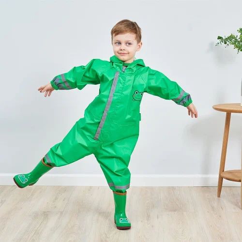 Titus Plain Kids PVC Rain Suit, Size: Free Size