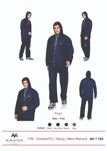 71M Cindrela PU ( Taping ) Mens Rainsuit