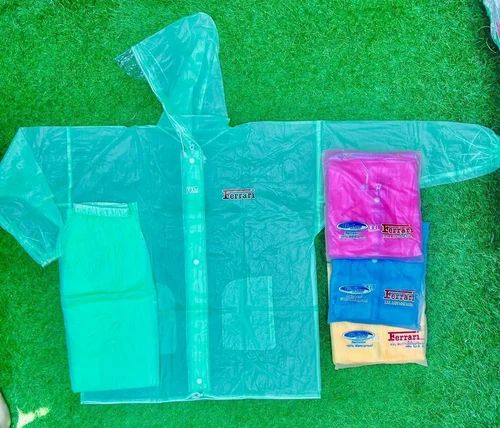 Mens Transparent Raincoat, Plastic