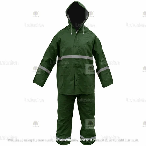 Army Rain Coat, Polyester PVC