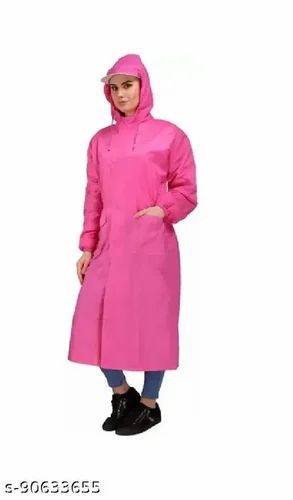 Pink Raincoat for women, Polyester
