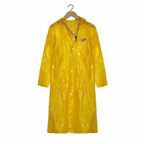 Unisex Sony Girls Baggy Yellow Transparent Raincoat