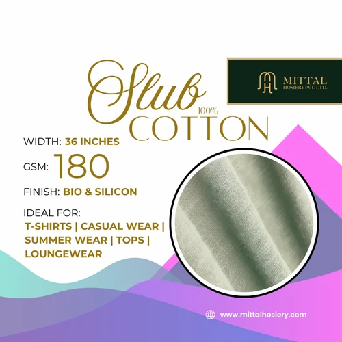 100% Cotton Slub Fabric