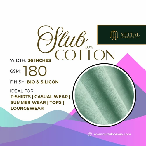 180GSM Cotton Slub hosiery Fabric