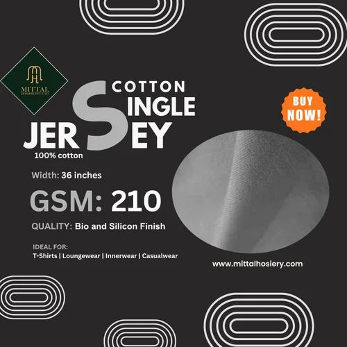 100% Cotton Sinker Fabric (210 GSM, 36 Inches)