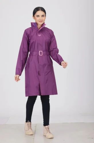 Reliable Femina Magenta Nylon Overcoat Rainwear