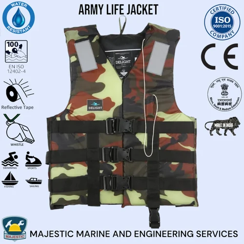 Polyethylene Army Life Jacket, For Sea Patrolling