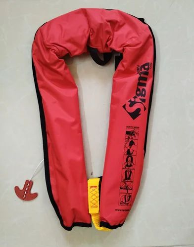 RED Lalizas Inflatable Life Jacket / Sigma 170n, For Sea Patrolling, Size: Free Size