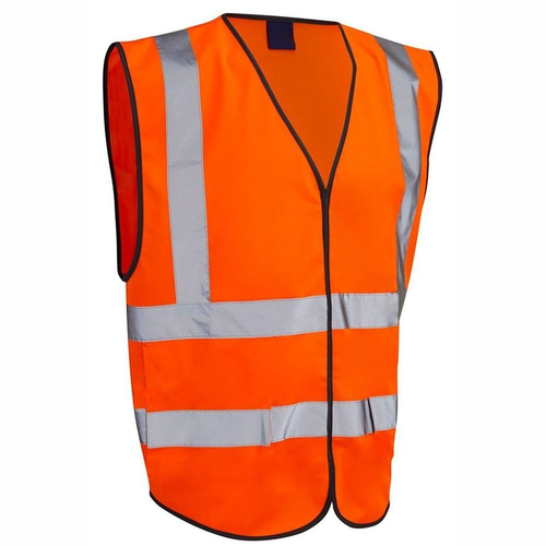 REDVIE Orange Unisex Safety Reflective Jacket, For Construction, Size: Universal