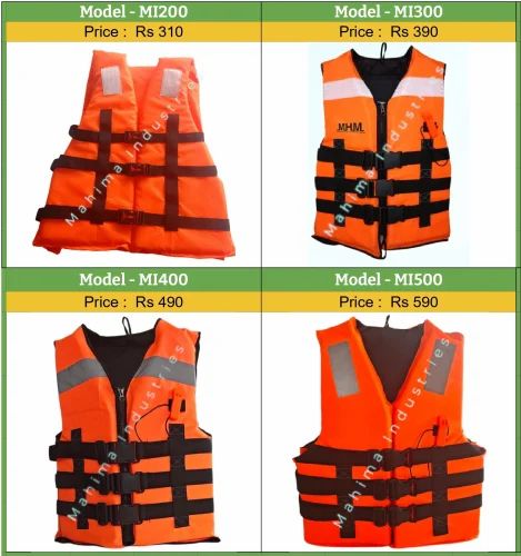 Polyethylene Foam Orange Safety Life Jacket, For Sea Patrolling