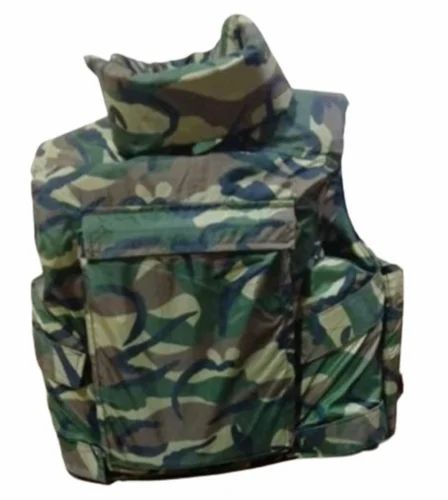 Without Sleeves Polyester Army Bullet Proof Jacket, Size: Medium