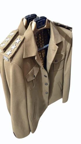 Full Sleeve Khaki Police Jacket, Size: Large