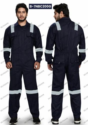 Blue Plain Cotton Coverall Dress Drill Fabric