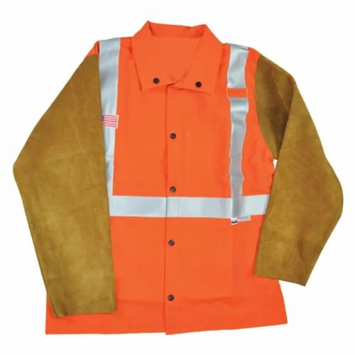 Full Sleeves Plain Welding Safety Jacket, Size: Large