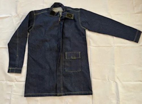 Full Sleeves Plain Denim Welding Jacket, Size: Large
