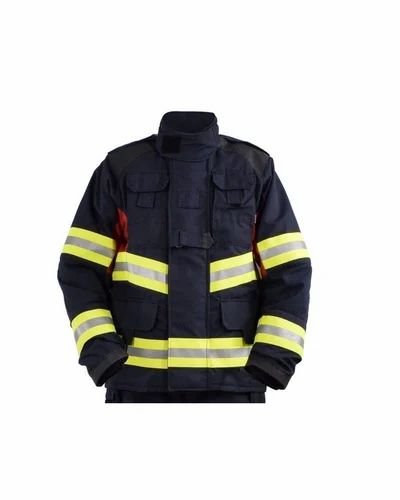 Orange Full Sleeve Fire Fighting Safety Jacket