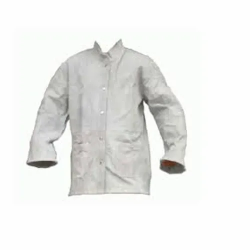 White Plain Leather Safety Jacket