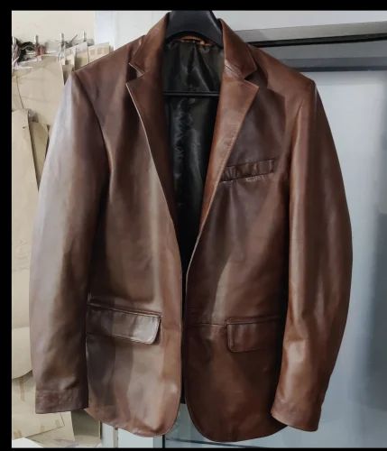 Genuine Sheepksin Leather Blazer