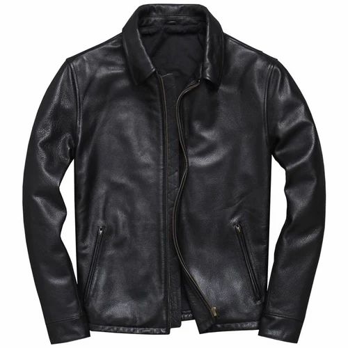 Casual Jackets Black Mens Pu Leather Jacket