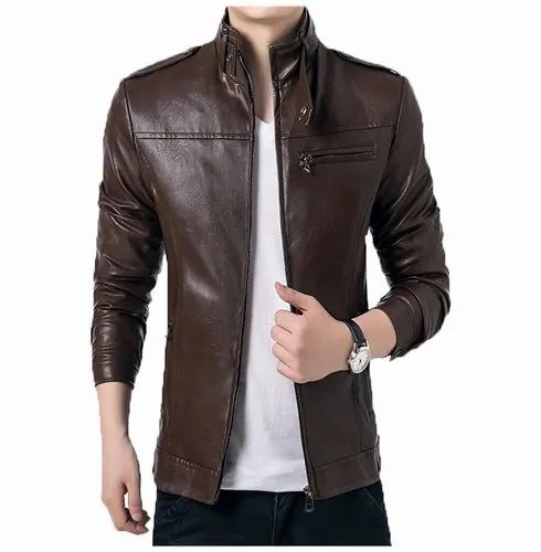Full Sleeve Casual Jackets PU slim fit exclusive leather jacket