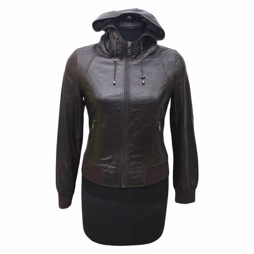 PU Leather Hood Blouson