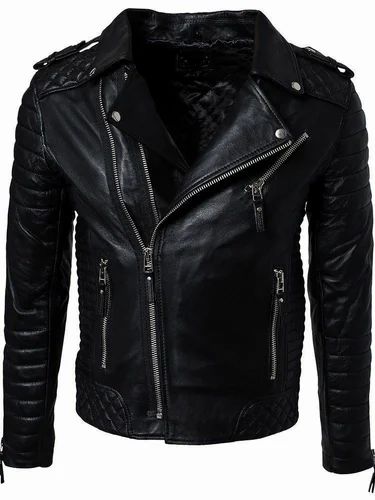 Baby Boys Bicker Leather Jacket Black Quilted