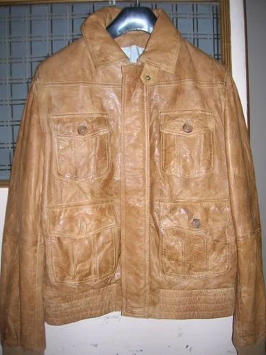 Men Hand Painted Leather Jacket