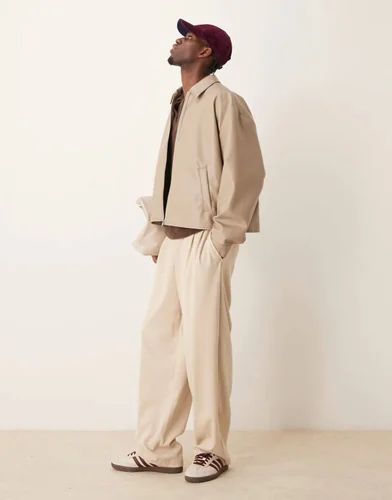Beige Faux Leather Jacket