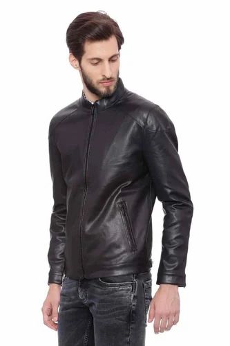 Comfort Fit Phantom Faux Leather Jacket - 18BJK39679 (XXL)