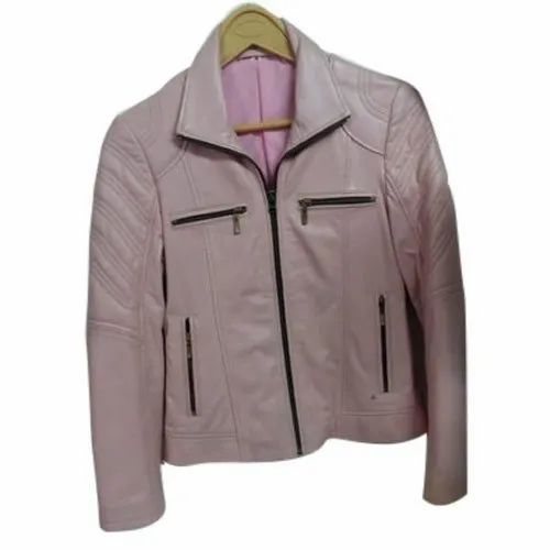 Plain Ladies Faux Leather Jacket