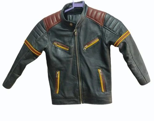 Kids Black Leather Jacket
