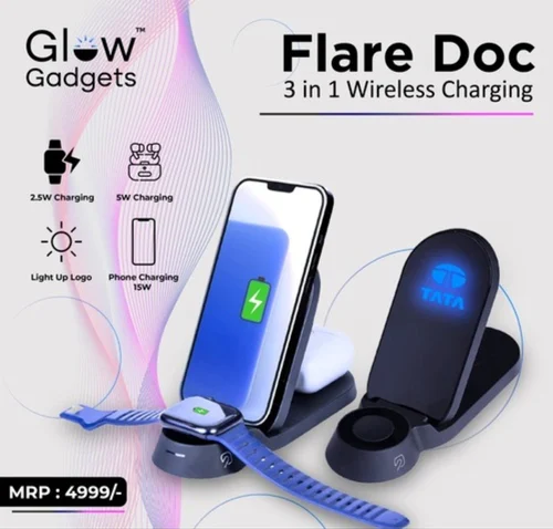 Glow Gadgets Flare Dock 3 in 1 Wireless charger