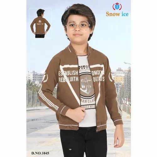Snow ice Party Wear Kids Leather Jacket, 24-36